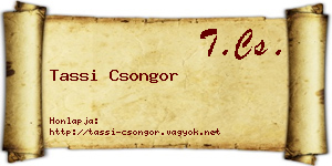 Tassi Csongor névjegykártya